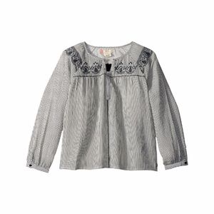 Roxy Girls Long Sleeve Embroidered Boho Top Small